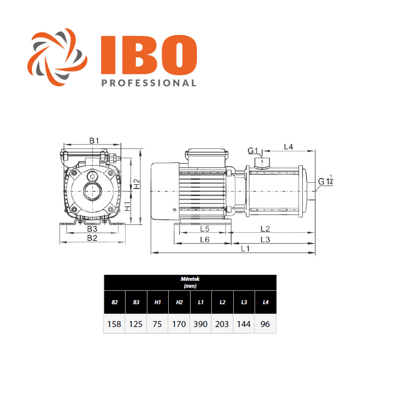 IBO MCI 1-6 többlépcsős centrifugál szivattyú